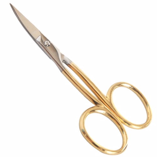 Cuticle Scissor 10 cm, Half Gold Plated  - JFU Industries 3