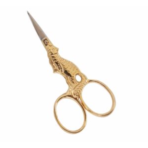 Leopard Embroidery Scissor 7.5 cm, Half Gold Plated  - JFU Industries