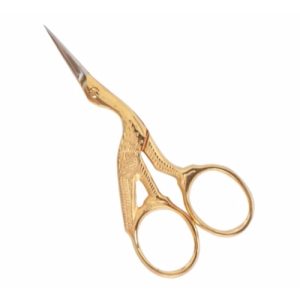 Peacock Embroidery Scissor 7.5 cm, Half Gold Plated  - JFU Industries
