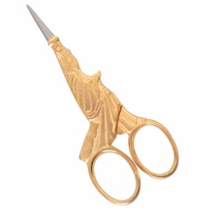 Pharaoh Embroidery Scissor 7.5 cm, Half Gold Plated  - JFU Industries