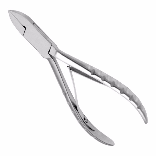 Double Spring 13 cm Nail Cutter, Cuts on Handle, Round Point  - JFU Industries