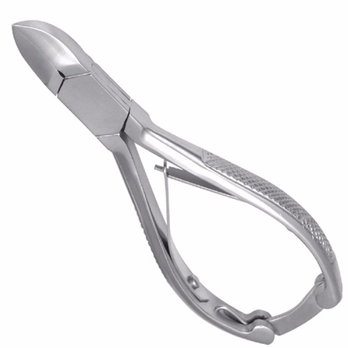 Double Spring 12 cm Toenail Cutter, Safety Lock, Round Point, Textured Handle  - JFU Industries