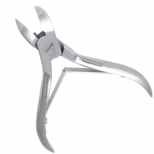 Double Spring 10 cm Nail Nipper, Textured Handle, Half Satin & Half Mirror  - JFU Industries
