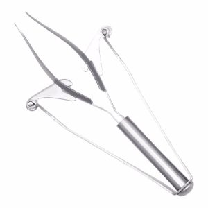 Automatic Slanted Tip Eyebrow Tweezer 10 cm  - JFU Industries 3