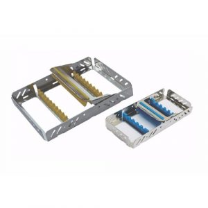 H-Type Bracket Lock Cassette Tray with Silicone Inserts – 05 Instruments (180 x 85 x 23 mm)  - JFU Industries