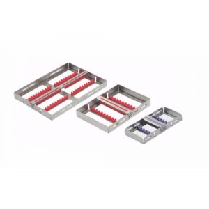 H-Type Strip Lock Cassette Tray with Silicone Inserts – 05 Instruments (180 x 80 x 25)  - JFU Industries