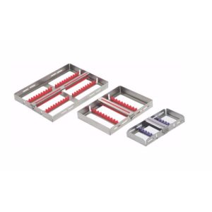 H-Type Strip Lock Cassette Tray with Silicone Inserts – 10 Instruments (180 x 130 x 25)  - JFU Industries