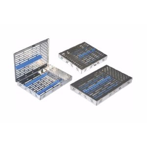 Instruments Plus Cassette Tray with Lid and Silicone Inserts – 10 Plus Instruments (200 x 182 x 30 mm)  - JFU Industries
